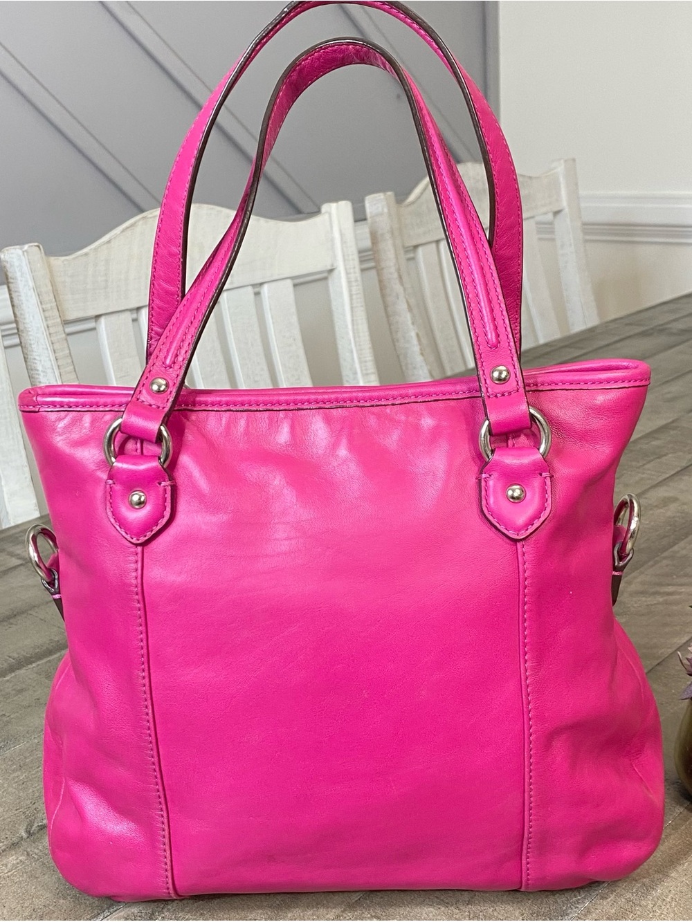 Coach Daisy Mia Leather Convertible Crossbody Tote Bag Pink Magenta F23901 - Picture 6 of 12
